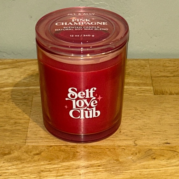 JILL AND ALLY “Self Love Club”Champagne Scented Candle. Soy Wax Blend. NWTS - Picture 3 of 6
